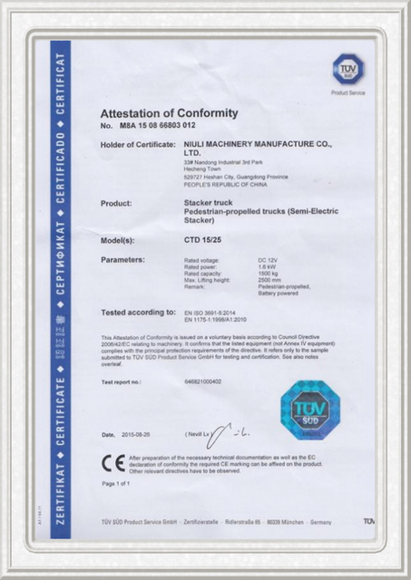 apilador de batería de walkie